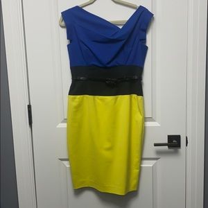 Black Halo color block dress